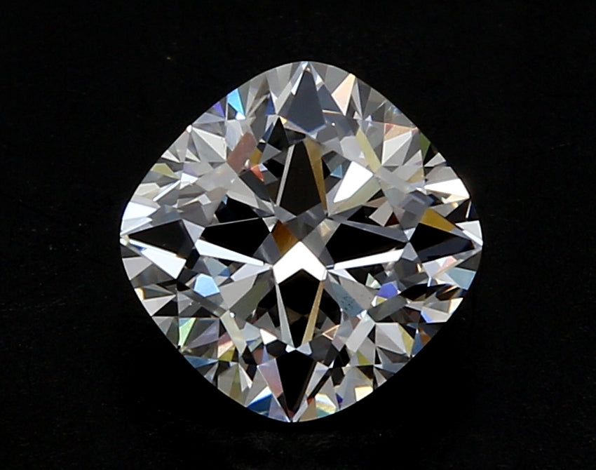 2.77 Carat Cushion Lab Diamond with  Cut Diamond in 14KT  view 1
