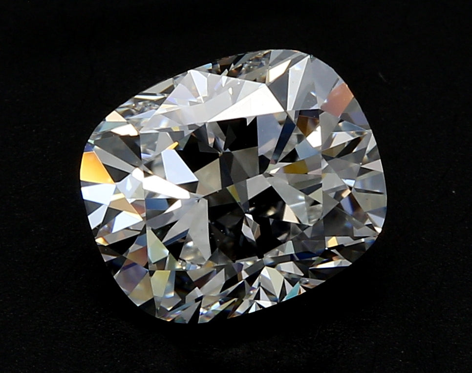 2.21 Carat Cushion Lab Diamond with  Cut Diamond in 14KT  view 1

