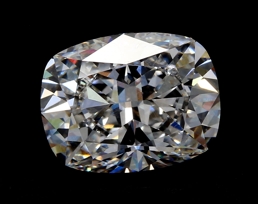 5.09 Carat Cushion Lab Diamond with  Cut Diamond in 14KT  view 1
