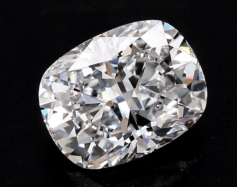 2.35 Carat Cushion Lab Diamond with  Cut Diamond in 14KT  view 1
