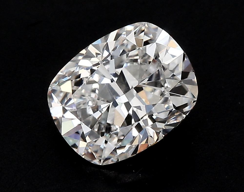 4.09 Carat Cushion Lab Diamond with  Cut Diamond in 14KT  view 1
