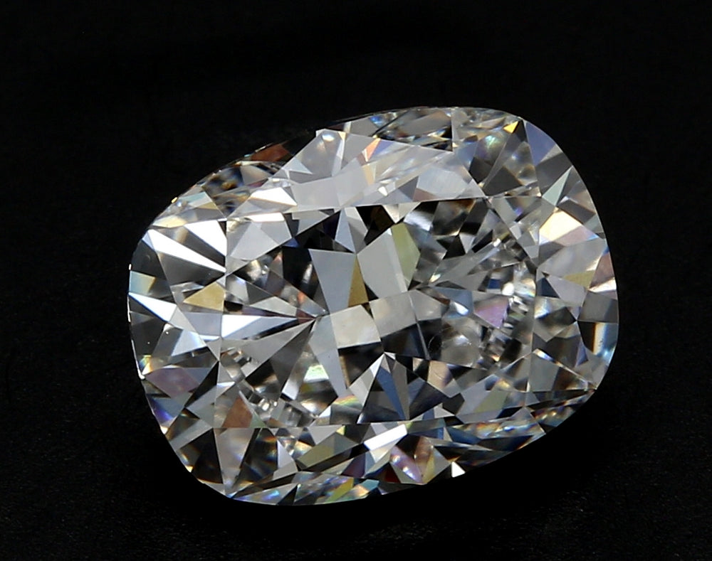 3.14 Carat Cushion Lab Diamond with  Cut Diamond in 14KT  view 1
