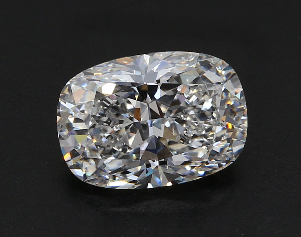 6.88 Carat Cushion Lab Diamond with  Cut Diamond in 14KT  view 1
