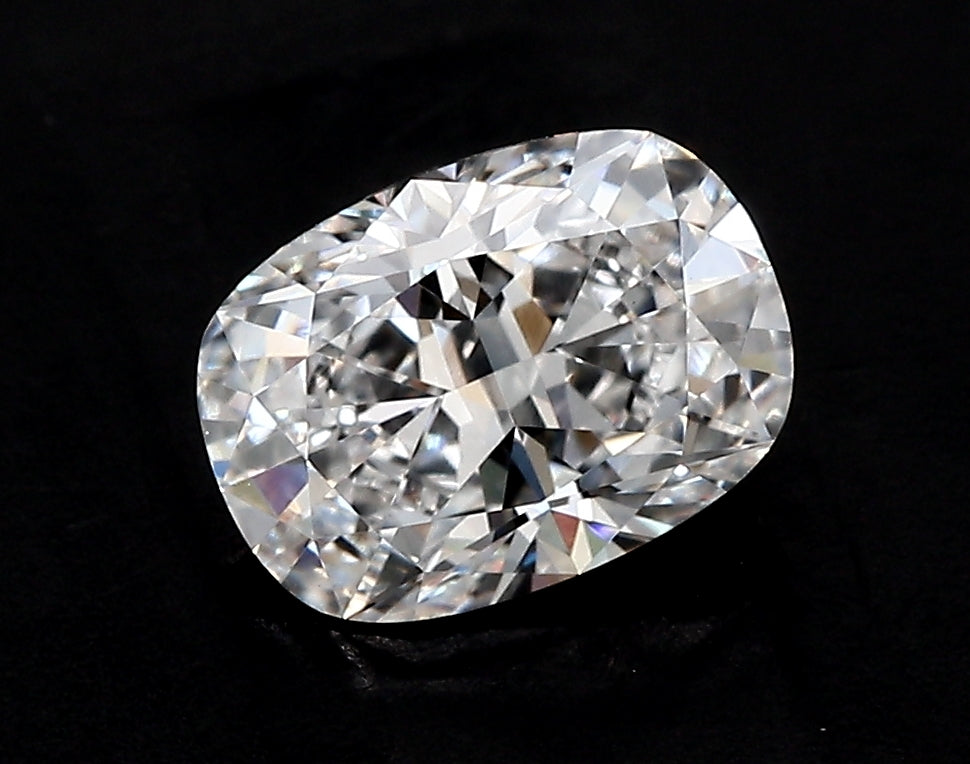 7.53 Carat Cushion Lab Diamond with  Cut Diamond in 14KT  view 1
