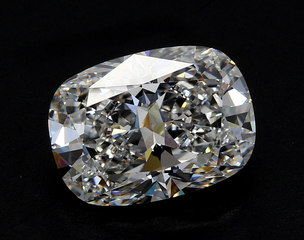 4.55 Carat Cushion Lab Diamond with  Cut Diamond in 14KT  view 1
