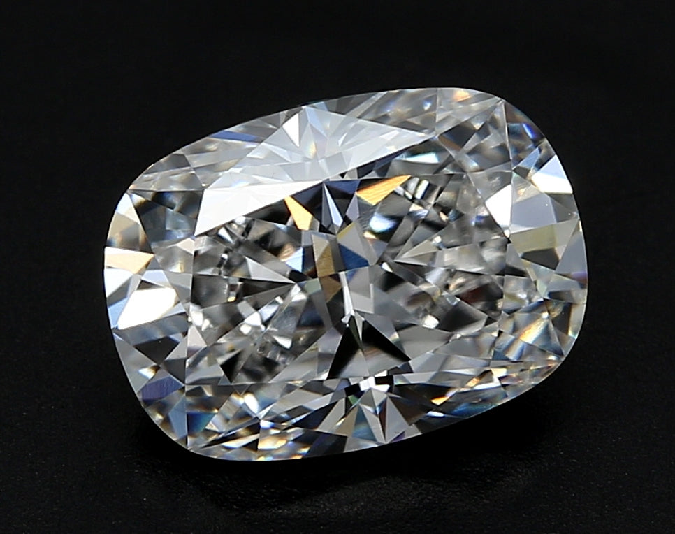 3.01 Carat Cushion Lab Diamond with  Cut Diamond in 14KT  view 1
