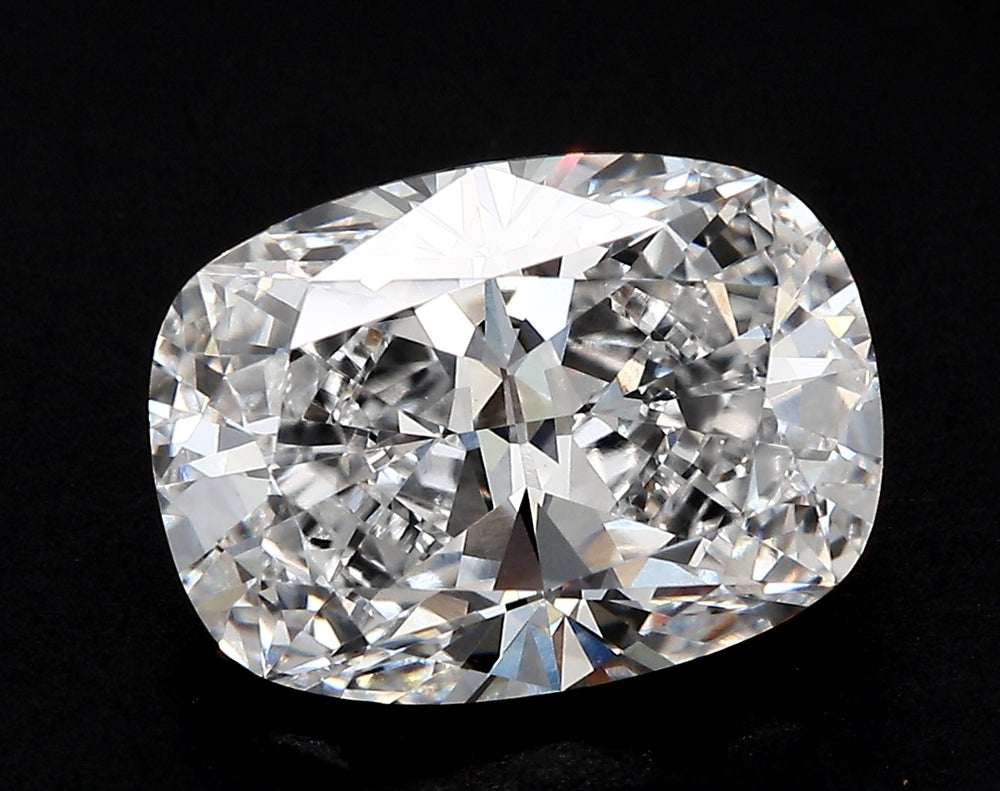 5.09 Carat Cushion Lab Diamond with  Cut Diamond in 14KT  view 1
