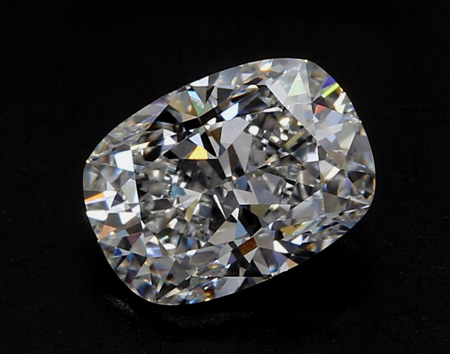 4.07 Carat Cushion Lab Diamond with  Cut Diamond in 14KT  view 1
