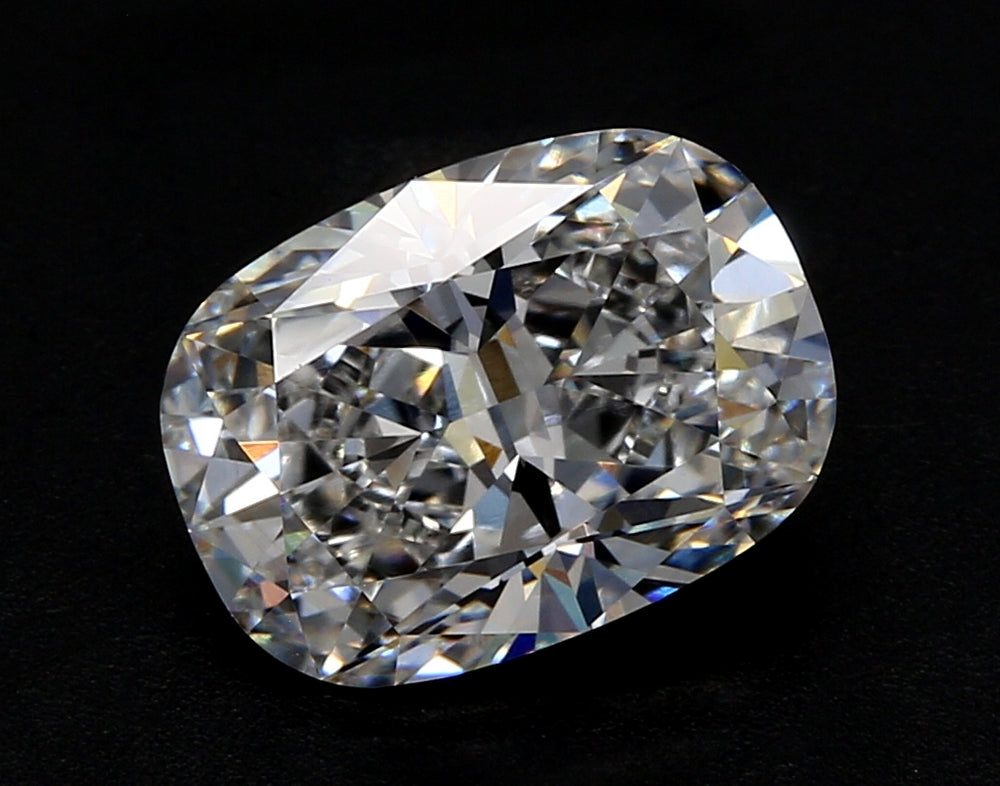 3.02 Carat Cushion Lab Diamond with  Cut Diamond in 14KT  view 1
