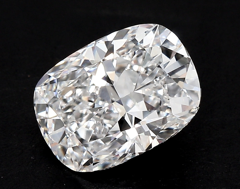 3.28 Carat Cushion Lab Diamond with  Cut Diamond in 14KT  view 1
