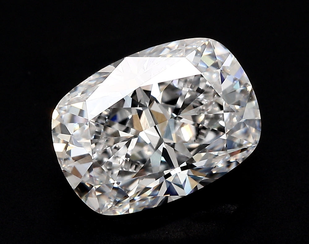 3.59 Carat Cushion Lab Diamond with  Cut Diamond in 14KT  view 1
