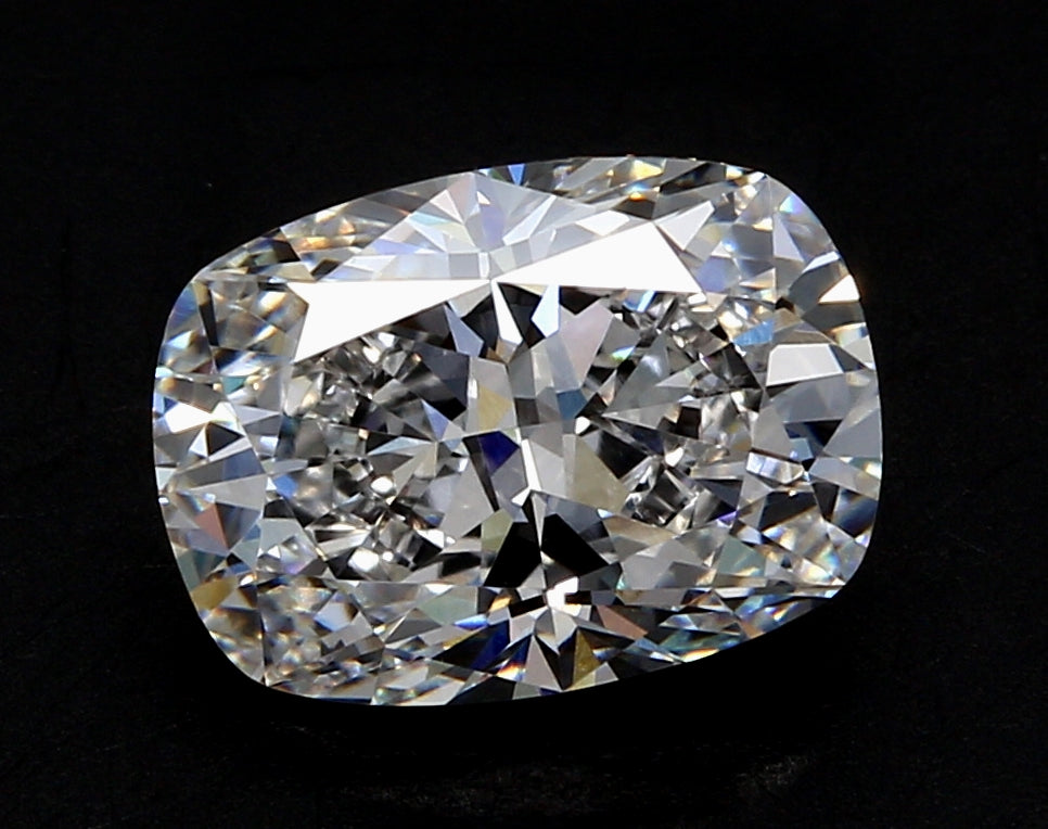 3.13 Carat Cushion Lab Diamond with  Cut Diamond in 14KT  view 1
