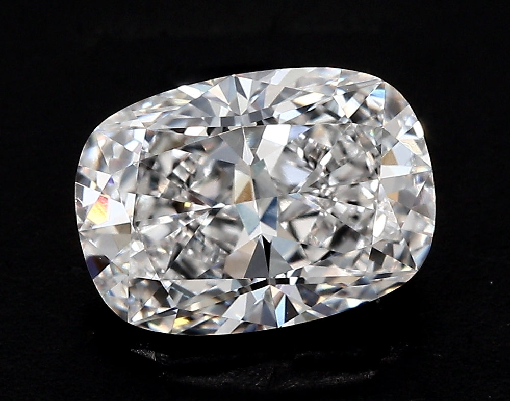 4.37 Carat Cushion Lab Diamond with  Cut Diamond in 14KT  view 1
