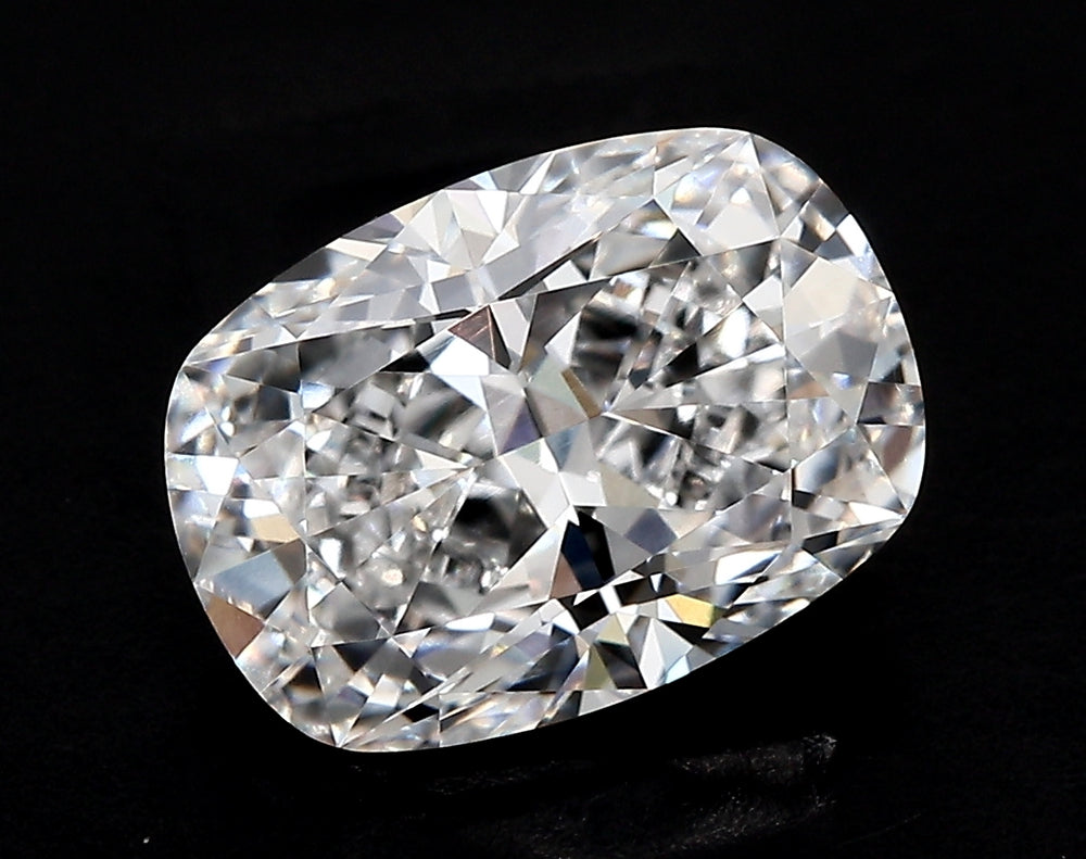 4.02 Carat Cushion Lab Diamond with  Cut Diamond in 14KT  view 1
