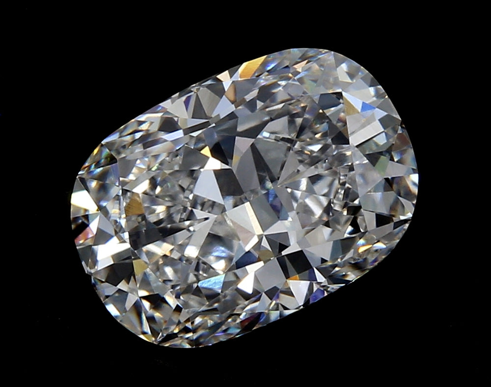 3.61 Carat Cushion Lab Diamond with  Cut Diamond in 14KT  view 1
