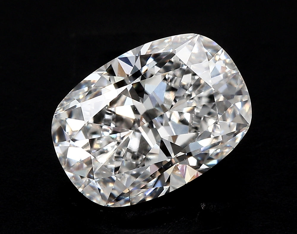 3.03 Carat Cushion Lab Diamond with  Cut Diamond in 14KT  view 1
