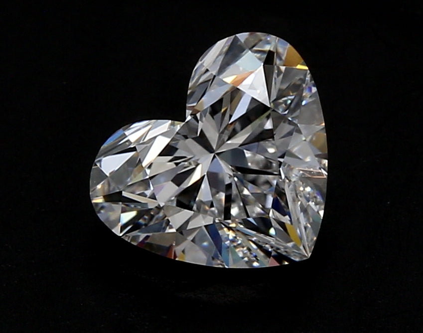 1.59 Carat Heart Lab Diamond with  Cut Diamond in 14KT  view 1

