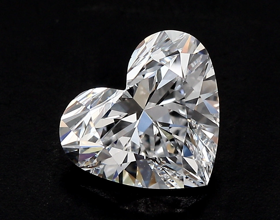 2.59 Carat Heart Lab Diamond with  Cut Diamond in 14KT  view 1
