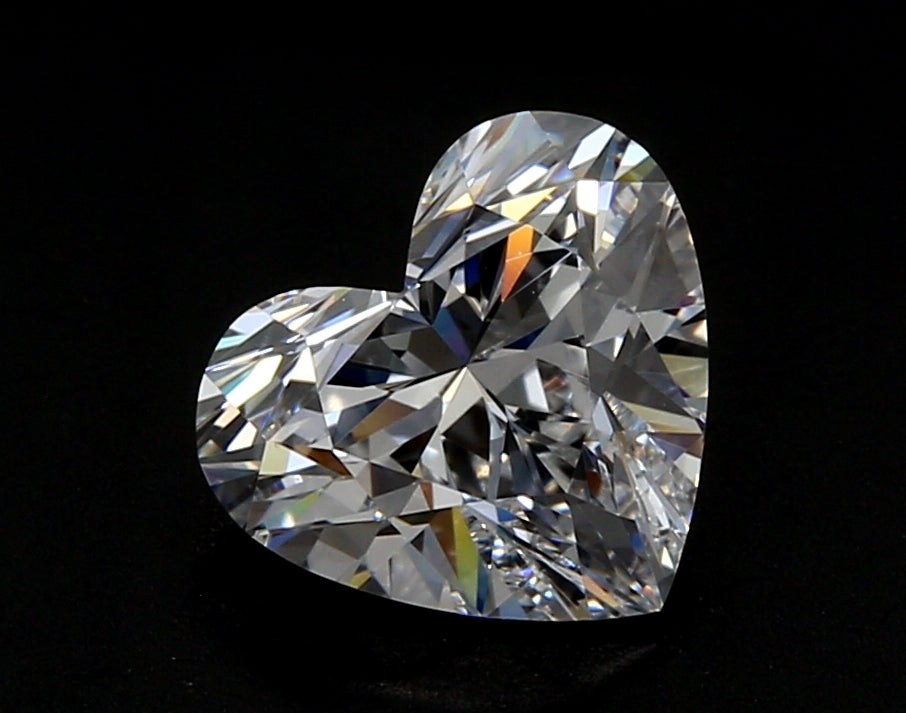 2.76 Carat Heart Lab Diamond with  Cut Diamond in 14KT  view 1
