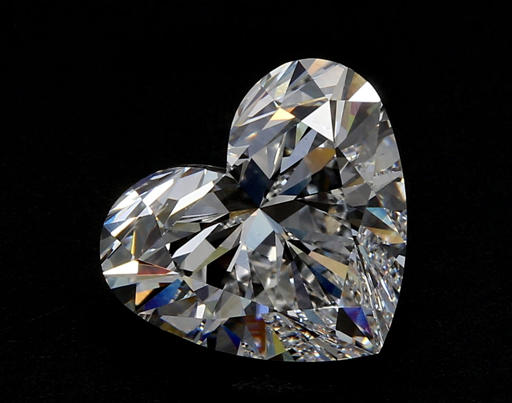 1.51 Carat Heart Lab Diamond with  Cut Diamond in 14KT  view 1
