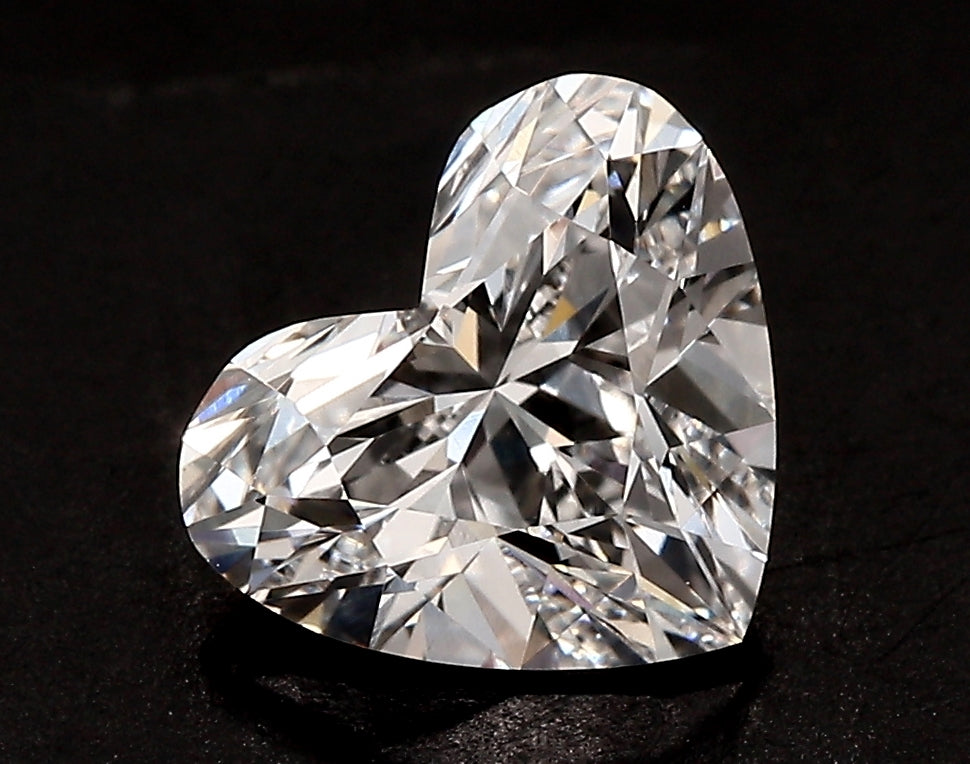 3.11 Carat Heart Lab Diamond with  Cut Diamond in 14KT  view 1
