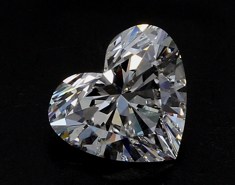 1.88 Carat Heart Lab Diamond with  Cut Diamond in 14KT  view 1
