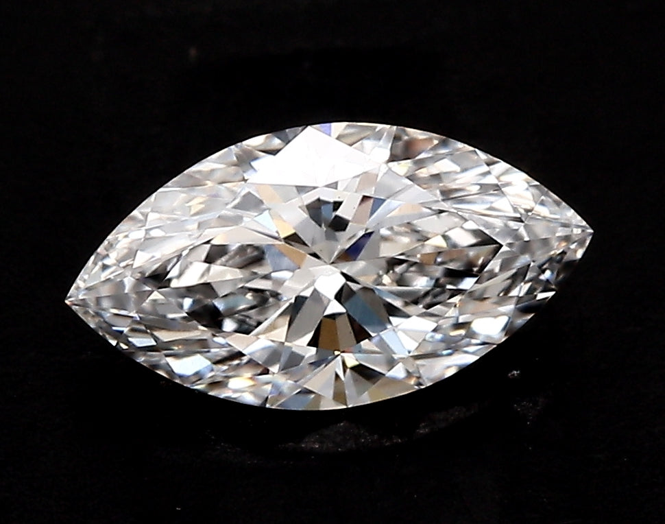 1.53 Carat Marquise Lab Diamond with  Cut Diamond in 14KT  view 1
