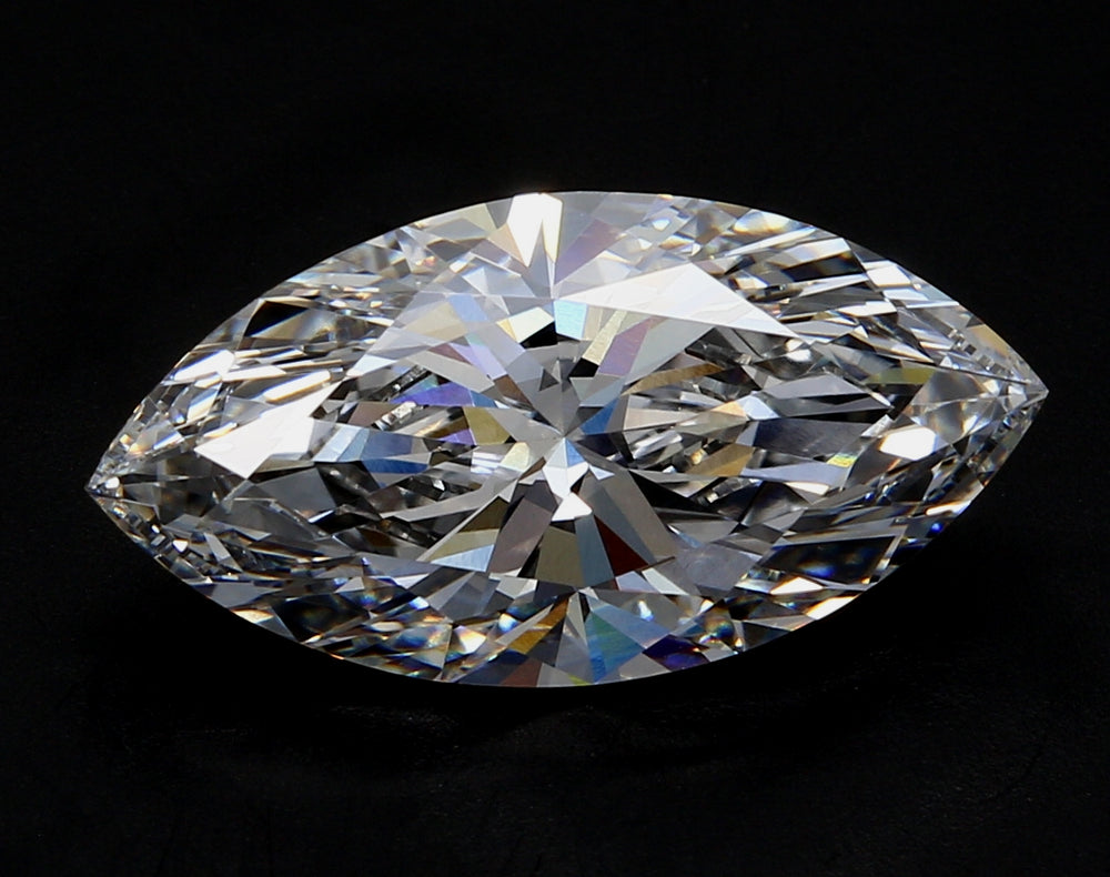 3.25 Carat Marquise Lab Diamond with  Cut Diamond in 14KT  view 1
