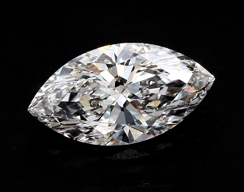 5.43 Carat Marquise Lab Diamond with  Cut Diamond in 14KT  view 1
