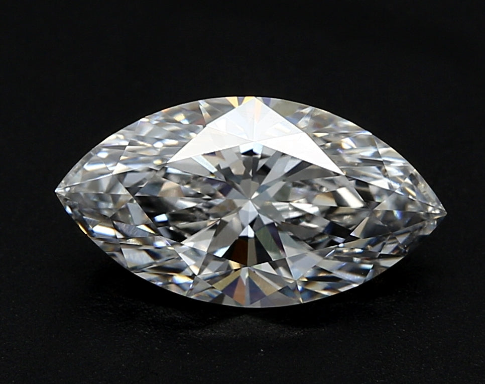 1.53 Carat Marquise Lab Diamond with  Cut Diamond in 14KT  view 1
