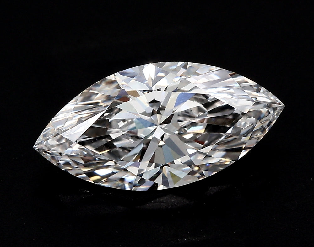2.71 Carat Marquise Lab Diamond with  Cut Diamond in 14KT  view 1
