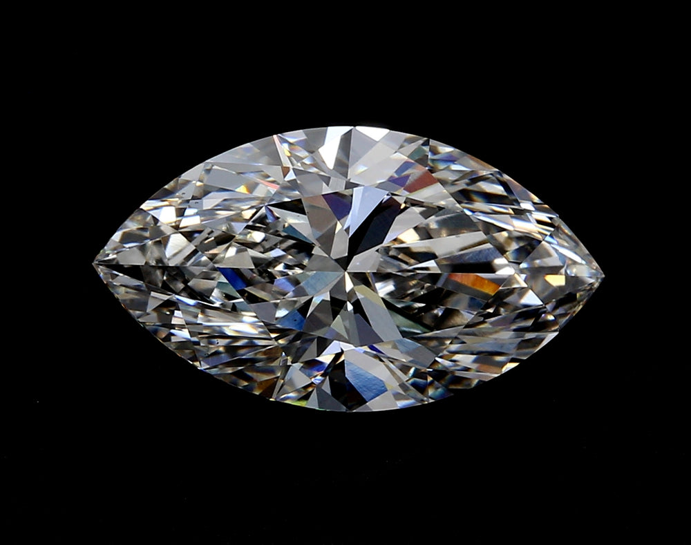 3.57 Carat Marquise Lab Diamond with  Cut Diamond in 14KT  view 1
