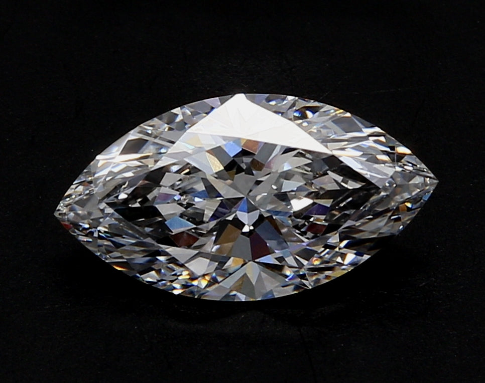 2.07 Carat Marquise Lab Diamond with  Cut Diamond in 14KT  view 1
