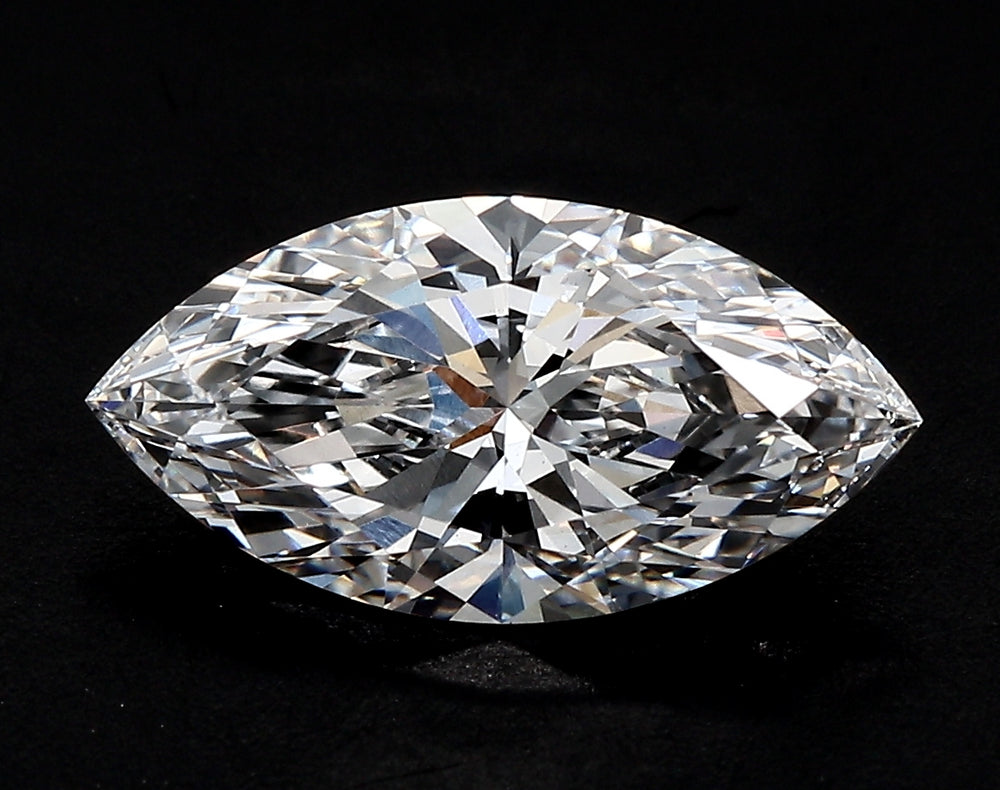 2.57 Carat Marquise Lab Diamond with  Cut Diamond in 14KT  view 1
