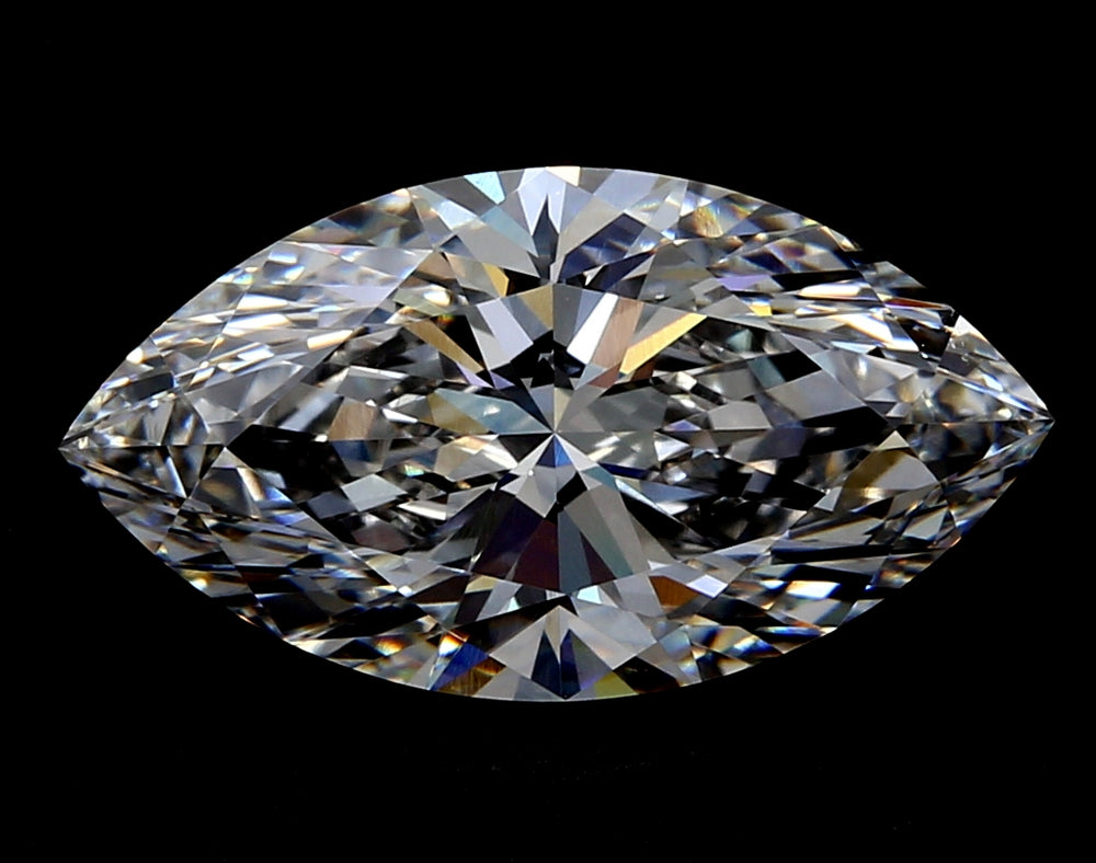 1.61 Carat Marquise Lab Diamond with  Cut Diamond in 14KT  view 1
