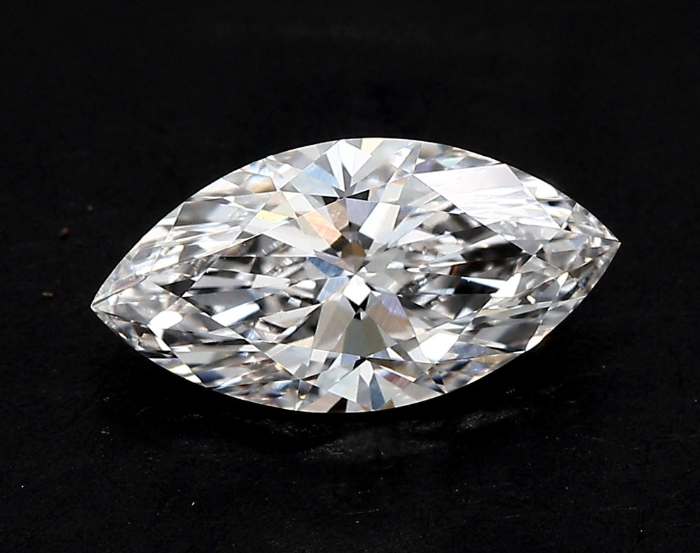 2.15 Carat Marquise Lab Diamond with  Cut Diamond in 14KT  view 1
