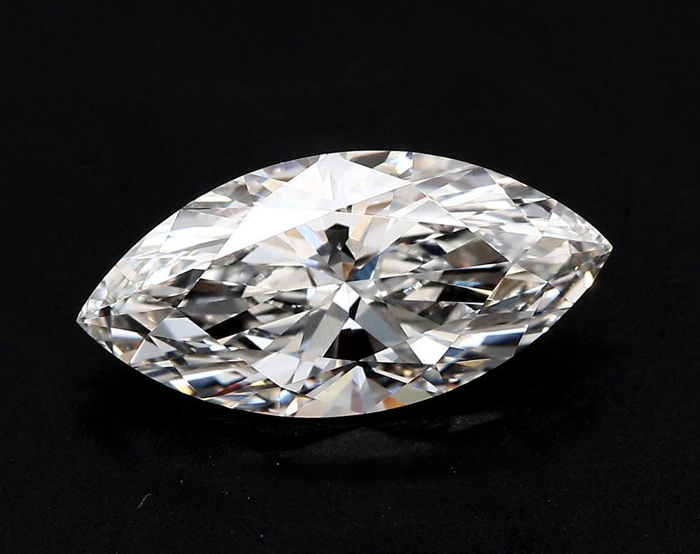 3.01 Carat Marquise Lab Diamond with  Cut Diamond in 14KT  view 1
