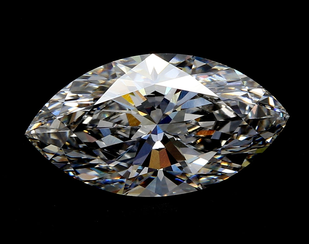 3.52 Carat Marquise Lab Diamond with  Cut Diamond in 14KT  view 1

