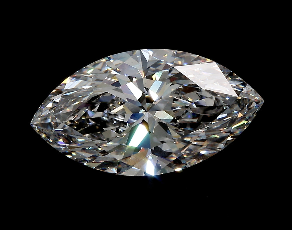 2.52 Carat Marquise Lab Diamond with  Cut Diamond in 14KT  view 1
