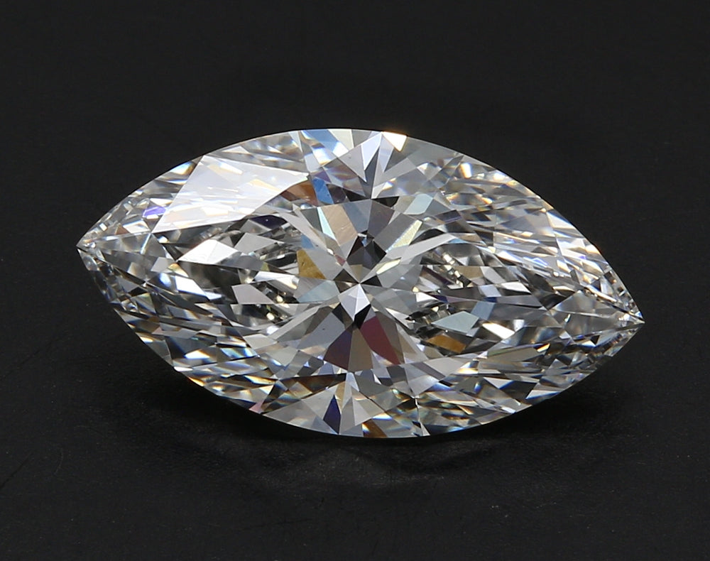 4.75 Carat Marquise Lab Diamond with  Cut Diamond in 14KT  view 1
