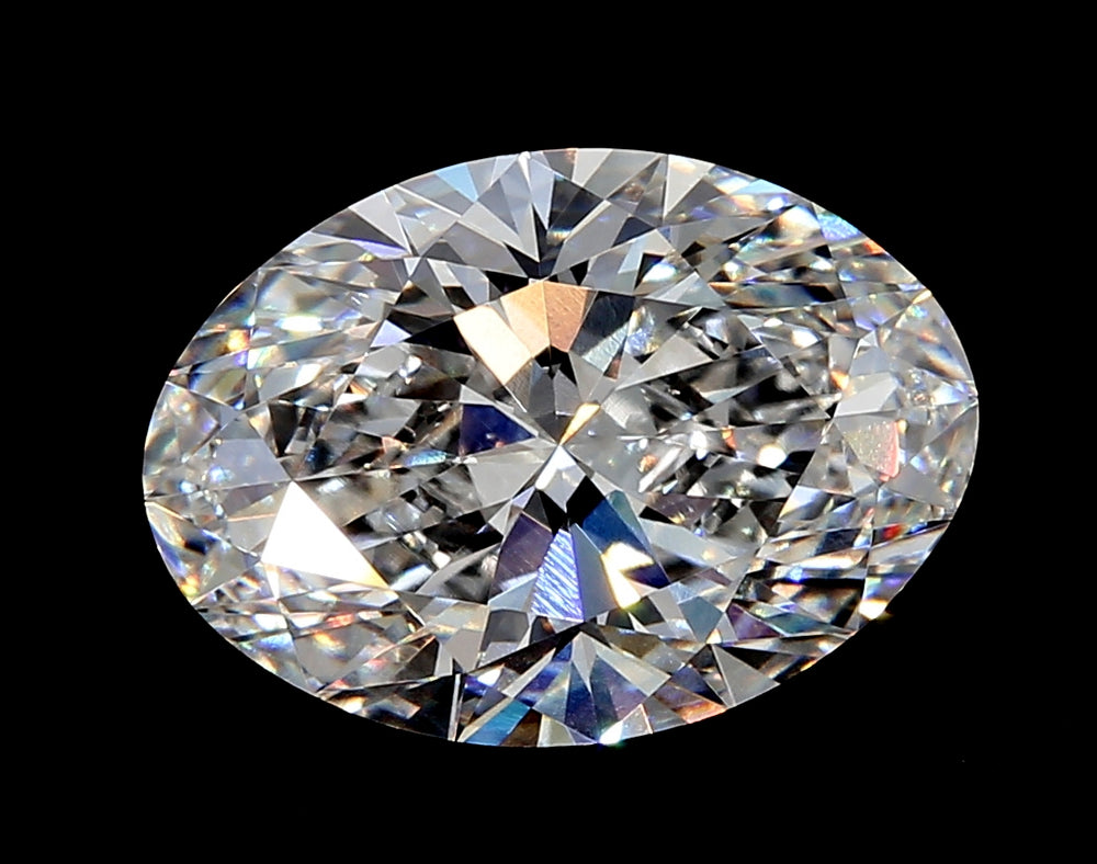 2.03 Carat Oval Lab Diamond with  Cut Diamond in 14KT  view 1
