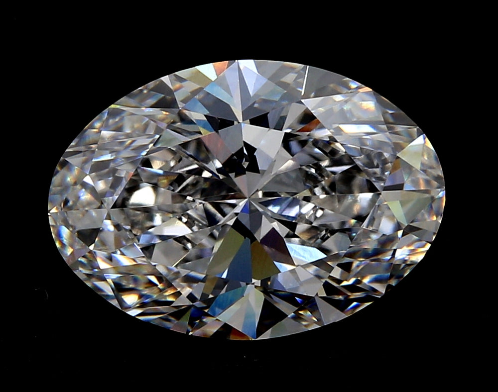 2.37 Carat Oval Lab Diamond with  Cut Diamond in 14KT  view 1
