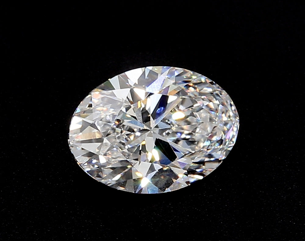 3.07 Carat Oval Lab Diamond with  Cut Diamond in 14KT  view 1
