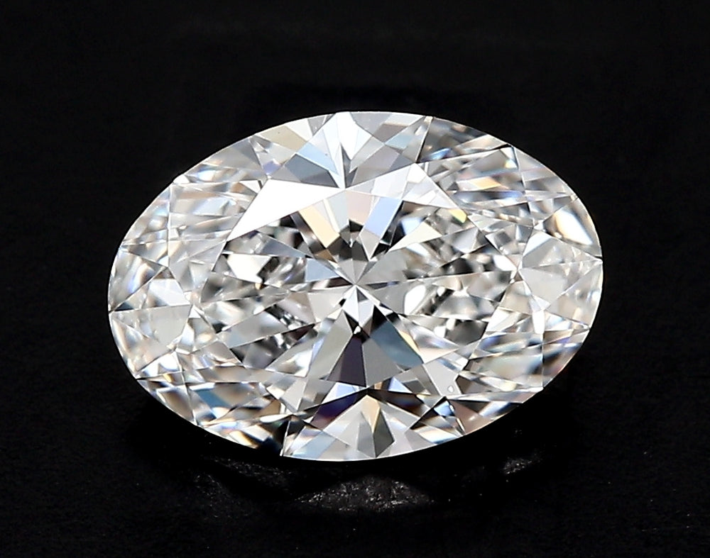 1.43 Carat Oval Lab Diamond with  Cut Diamond in 14KT  view 1

