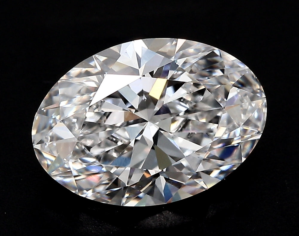 1.35 Carat Oval Lab Diamond with  Cut Diamond in 14KT  view 1
