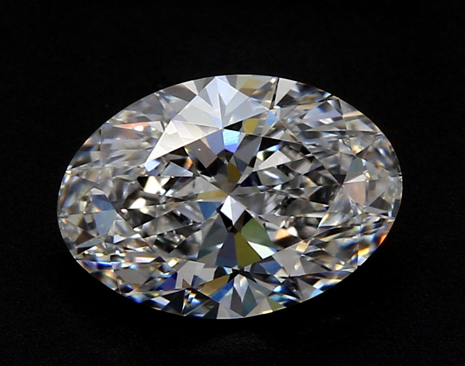 1.51 Carat Oval Lab Diamond with  Cut Diamond in 14KT  view 1

