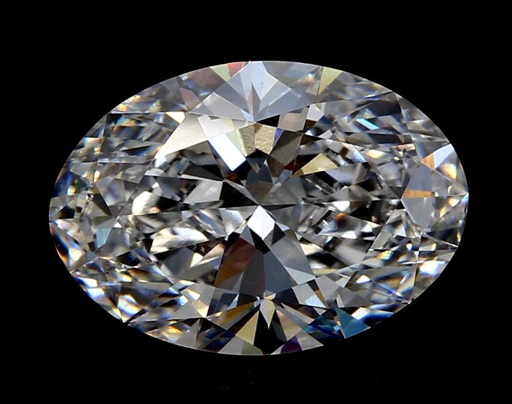 2.47 Carat Oval Lab Diamond with  Cut Diamond in 14KT  view 1

