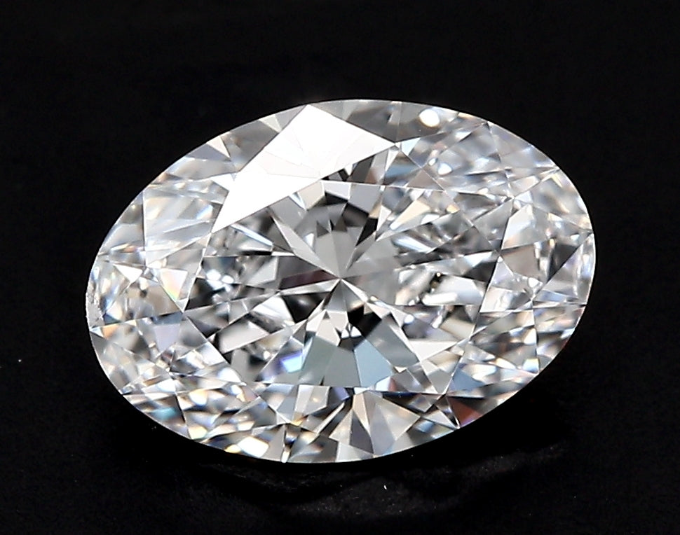 2.0 Carat Oval Lab Diamond with  Cut Diamond in 14KT  view 1
