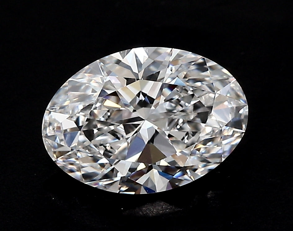 4.71 Carat Oval Lab Diamond with  Cut Diamond in 14KT  view 1
