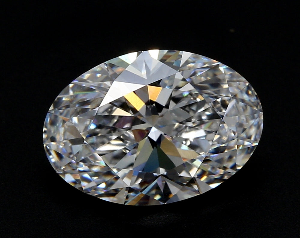 2.01 Carat Oval Lab Diamond with  Cut Diamond in 14KT  view 1
